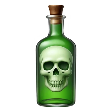 Green poison bottle sticker