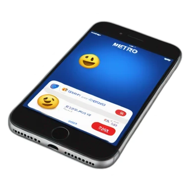 Iphone with metro bank app open sticker