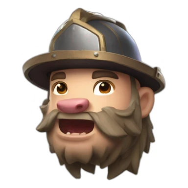 hog rider from clash royale sticker