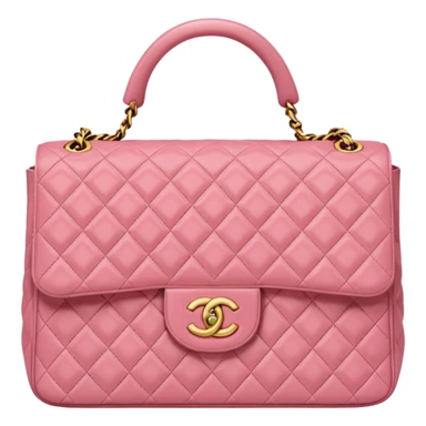 Pink chanel bag gold hardware sticker
