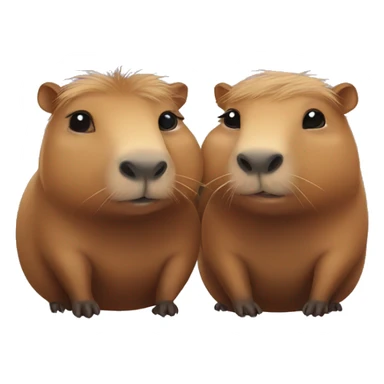 Capybara couple love sticker
