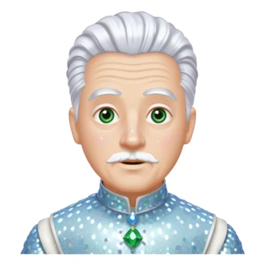 Servant Boq from The Wizard of Oz with white hair, white sequin outfit sticker