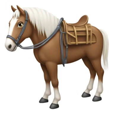 Caballo con silla  sticker