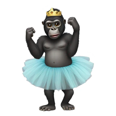 gorilla in a tutu sticker