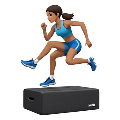 plyo-box-jump exercise side-view sticker