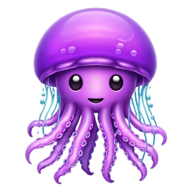 Make a purple jellyfish small sticker