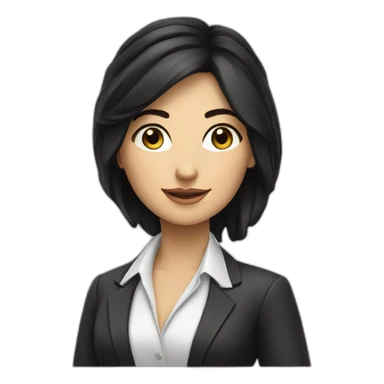 a very smart business arab white girl with black hair sticker