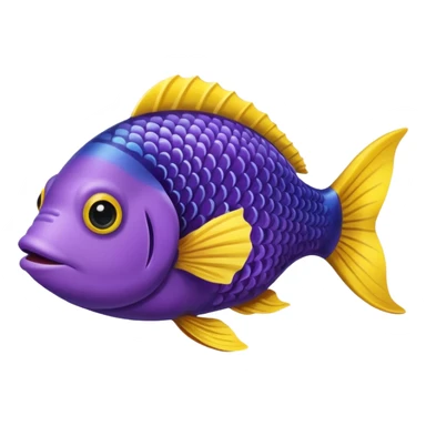 GURGLE FISH FROM FINDING NEMO PURPLE AND YELLOW GRAMMA FISH LONG sticker