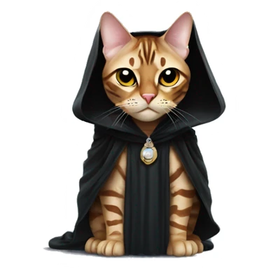 Bengal cat dressed as emperor palpatine sticker