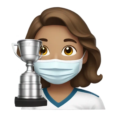 brown haired girl with a skincare face mask on and a stanley cup sticker