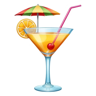 summer-themed emoji of a cocktail drink sticker
