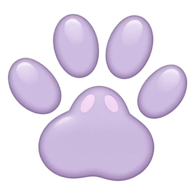 a very light pale pastel purple pawprint sticker