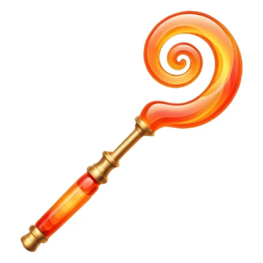 magic wand with orange red wave sticker