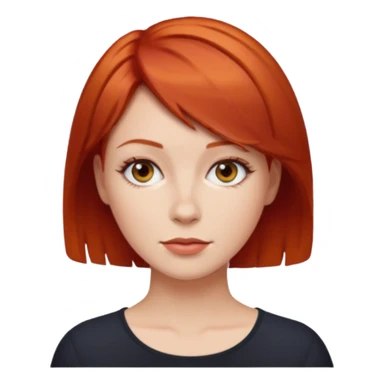 Branca ruiva cabelo curto sticker