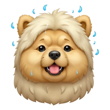 White chow chow sneezing  sticker