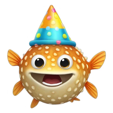 blowfish saying happy birthday sign “Priya” sticker