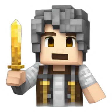 Personnage Minecraft qui jette de l'argent sticker