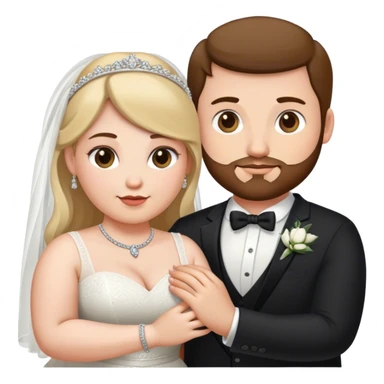 Fat woman married to a fat man sticker