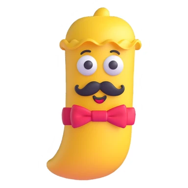 a single Pringles potato chip with a mustache and red bow tie, emoji style, simple and recognizable sticker