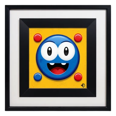 Painting that says "Get out of my game!!" sticker