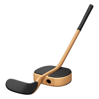 hockey stick and puck sticker