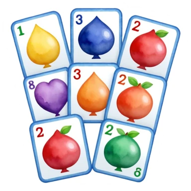 watercolor Lotto cards sticker