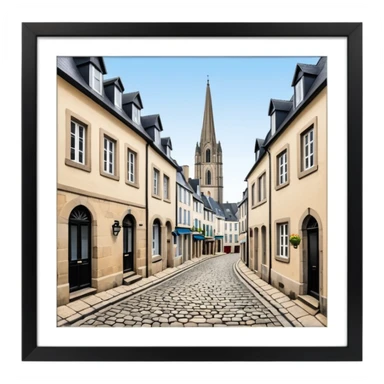quimper brittany realistic sticker
