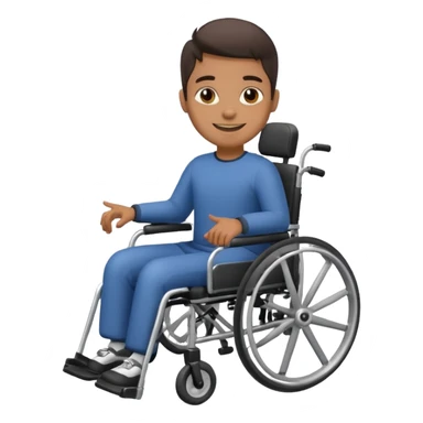 person in manual wheelchair sticker