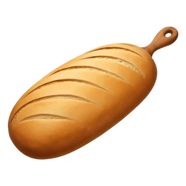 Baking humanless avatar in clean vibrant style illustration. Fresh bread and rolling pin, warm golden tones, simple shapes, flat design, high contrast, cozy and friendly. sticker