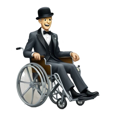 Fred Astaire on a wheelchair sticker