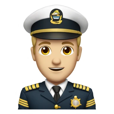 white male captain of the boat sticker