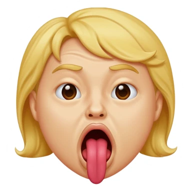 Original emoji sticking tongue with a scrunched nose in a sweetly mocking way sticker