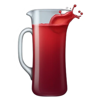 jug of red juice sticker