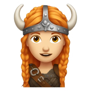 Orange haired Viking woman sticker
