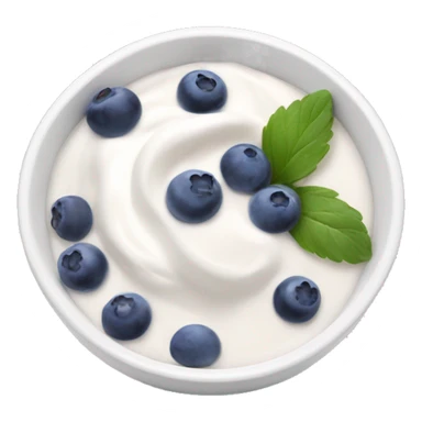 Yogurt bowl with blueberries  sticker