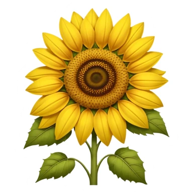 Noo, i want sunflower 🌻.  Just like this. With browner center. And without green sleaves. Much more browner center of the flower please
 sticker