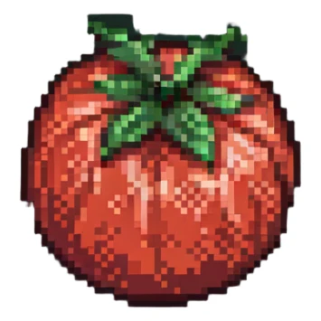 tomato in pixel art style sticker