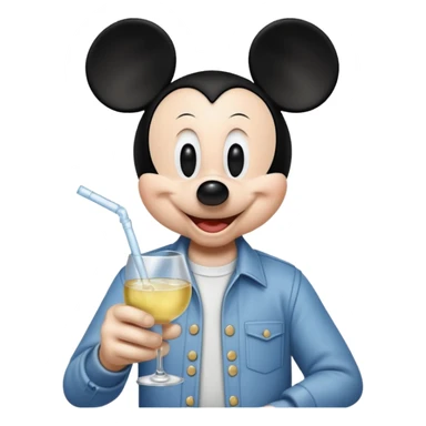 Mickey qui boit de la vodka  sticker