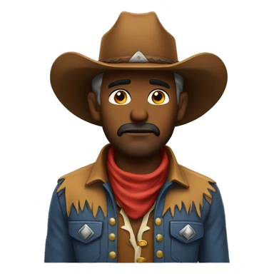 Pensive cowboy  sticker