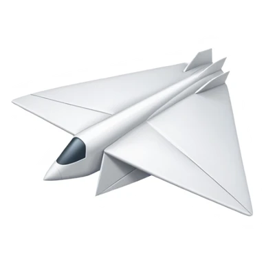 white paper airplane flying sticker