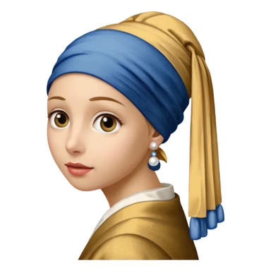 Girl with a Pearl Earring painting sticker