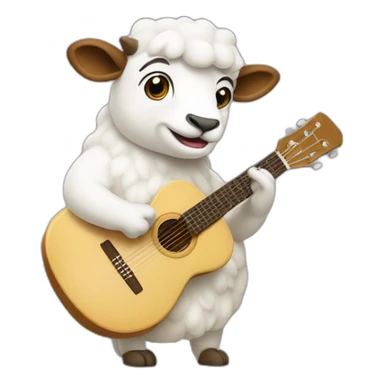 Chèvre qui joue de la guitare sticker