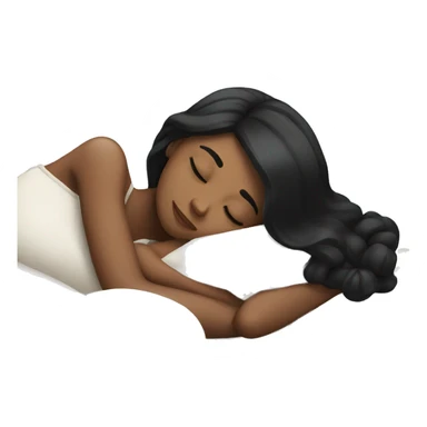 Black haired girl sleeping sticker
