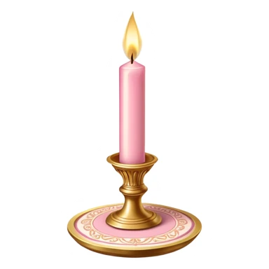 Pastel Reddish-pinkish and gold and white vintage candles sticker