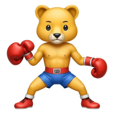 Animal with boxing gloves full body sticker