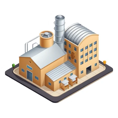 Isometric bread factory  sticker