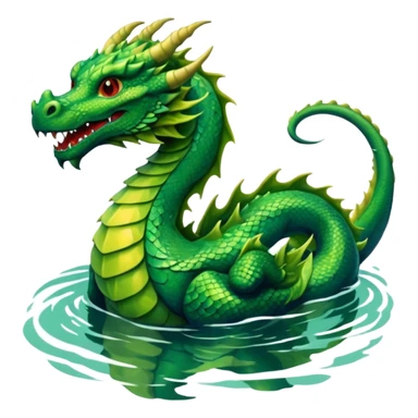 dragon in the lake sticker