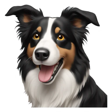 a happy border collie sticker