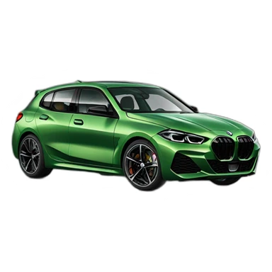 Green 2023 bmw m135i with spoiler sticker