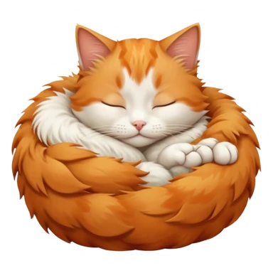 ginger and white small cat sleeping in weird position sticker